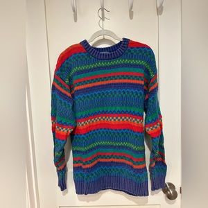 woolrich multicolor crew neck knit sweater
